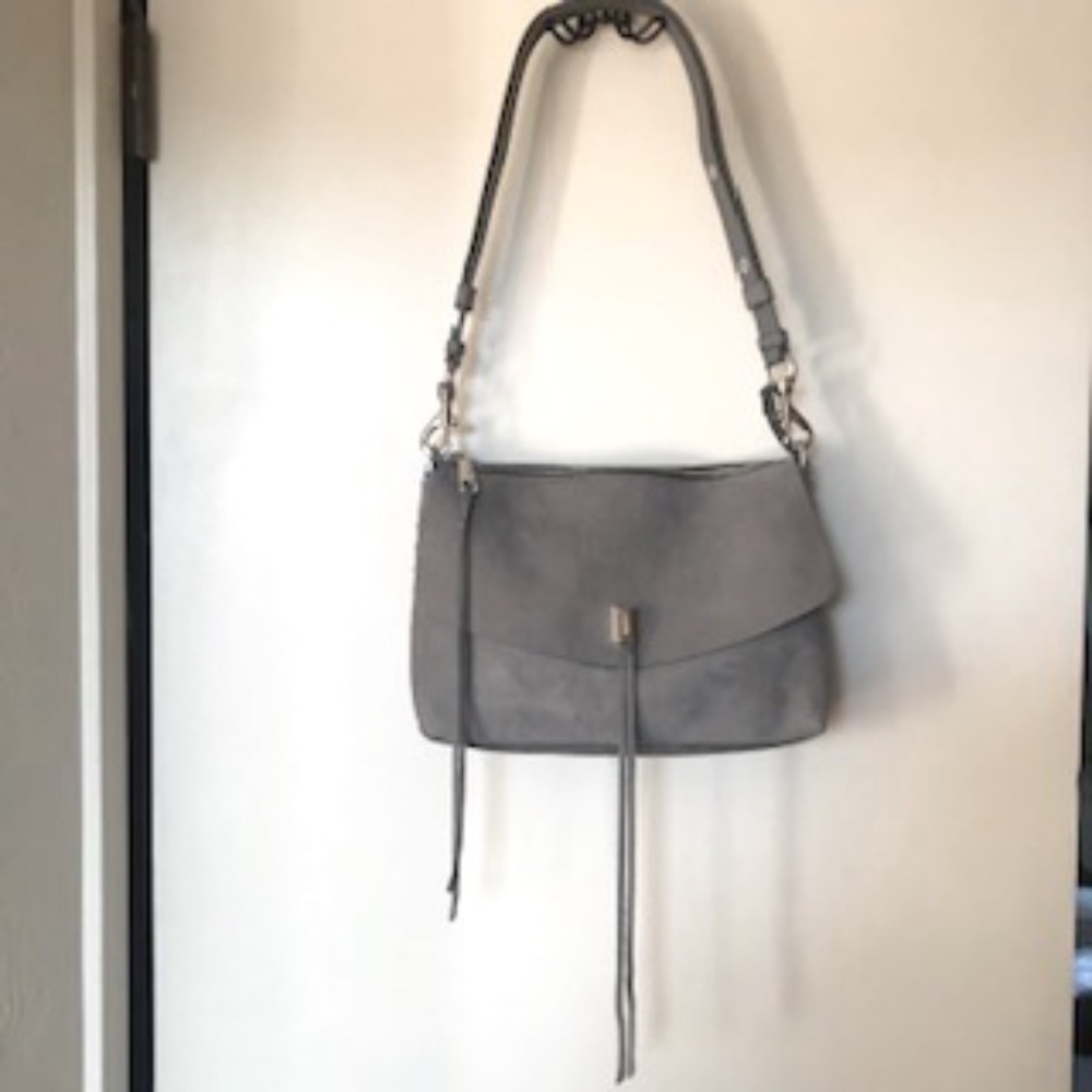 Rebecca Minkoff “Darren” zip Suede/Leather Handbag